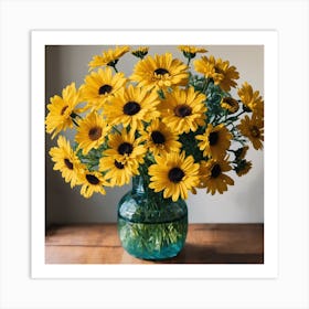 Sunflowers In A Vase 9 Art Print