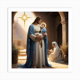 Jesus And Baby Jesus Art Print