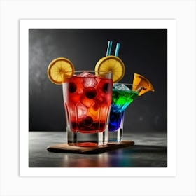 Leonardo Lightning Cocktails Art 0 Art Print