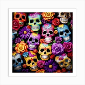 Day Of The Dead Skulls 29 Art Print