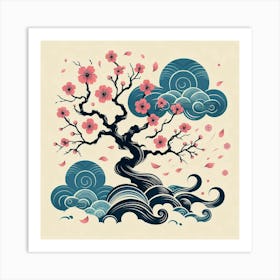 Cherry blossom tree Art Print