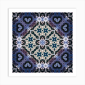 Mandala Abstraction Purple Art Print