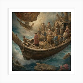 Voyage Of The Seven Seas art print paintings Art Print