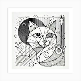 Haze Paw City Cat Art Print