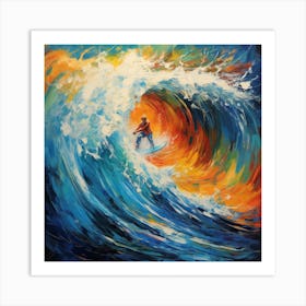 Surfer In A Wave 1 Art Print