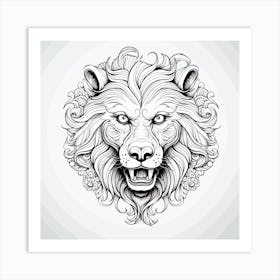 Lion Head Art Print