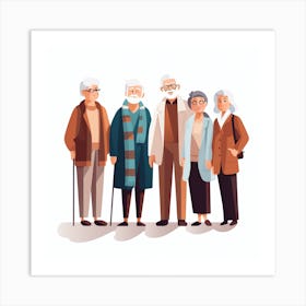 Old People 5 Art Print