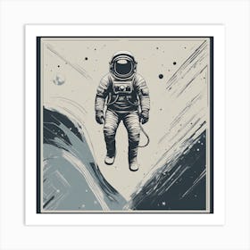 Astronaut In Space 9 Art Print