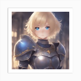 Anime Girl In Armor Art Print