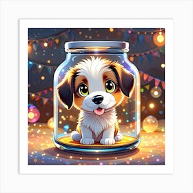 Puppy In A Jar 1 Art Print