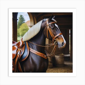 Horse With Bridle 1 Art Print