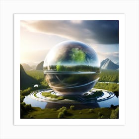 Futuristic Planet 2 Art Print