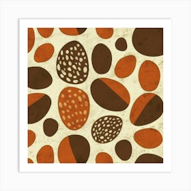 Orange And Brown Pattern Art Print