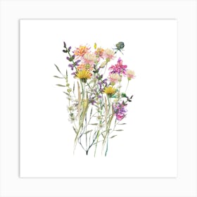 Wildflowers.Printed wall painting, high-level art. 2 Art Print