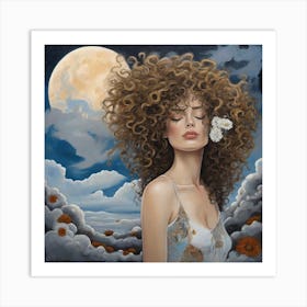 angelic woman Art Print