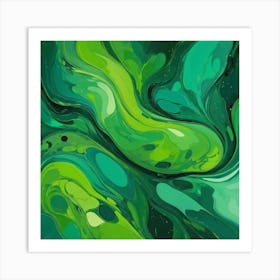 Default Green Abstract Art 0 Art Print