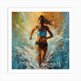 A Free Running Oil Painting Illustration 1719335807 1 Art Print