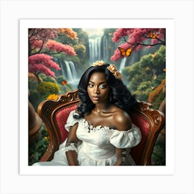 Black Woman In A Wedding Dress Art Print