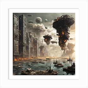 Demolition City Art Print