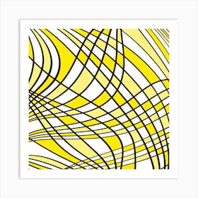 Abstract Wavy Lines Art Print