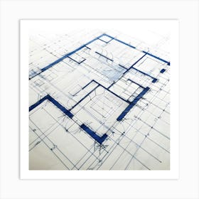 Blueprint Diagram Art Print