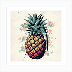 Pineapple Grenade Illustration 1 Art Print