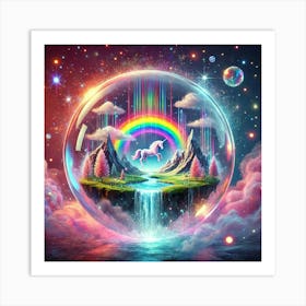 Unicorn In A Bubble Art Print