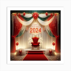 Happy New Year 2024B Art Print