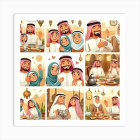 Arabic Family Art Print