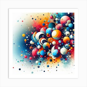 Abstract colorful spots 3 Art Print