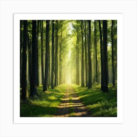 Path Through The Forest 10 Art Print