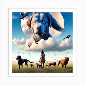 Dogs animal Art Print