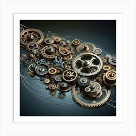 Gears Stock Art Art Print