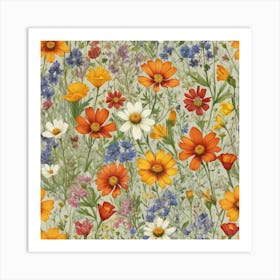 California Wildflowers Art Print 3 1 Art Print