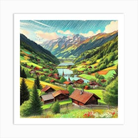 Swiss Alps Art Print