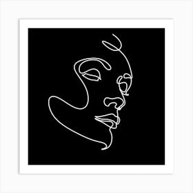 Line Art Abstract Face Art Print