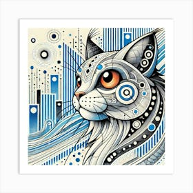 Nova Lane City Cat Art Print