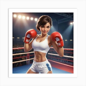 Boxing Girl 10 Art Print