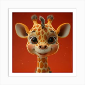 Cute Giraffe 32 Art Print