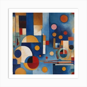 Abstract colourful Painting Art Print