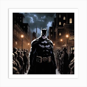 Richardvachtenberg Batman Disappears Into The Night At The Chap 1042e868 Efad 433b Bdfc A5011a6a1a72 Art Print