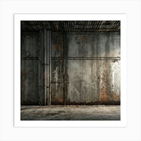 A Seasoned Concrete Wall Enduring The Test Of Time Under The Weight Of Distressed Textures Reveals 2 1 Art Print