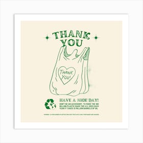 Thank You 4 Square Art Print