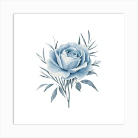 Blue Rose Art Print