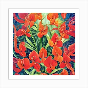 Anthurium Flowers 8 Art Print