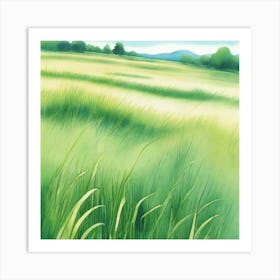 Field Of Grass Art Print