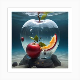 Apple In Water 1 Affiche