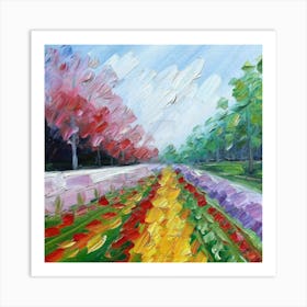 a flower garden in spring 20 Art Print