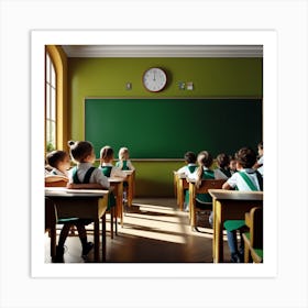 Children In Classroom 1 Art Print