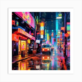 Neon City 8 Art Print